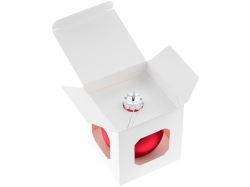 Елочный шар Finery Matt, 8 см, матовый, темно-красный
