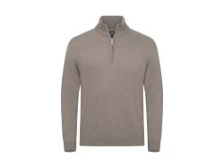 Oakville Half Zip Sweater (nougat melange)