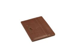 Leather Line Card Holder In Box Cognac (cognac)