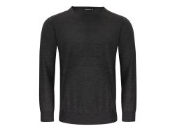 Merino U-Neck (dark grey melange)