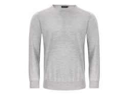 Merino U-Neck (light grey melange)