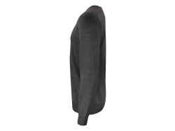 Merino V-Neck (dark grey melange)