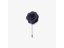 Solid Hankie & Lapel Pin (navy)