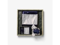 Solid Hankie & Lapel Pin (navy)