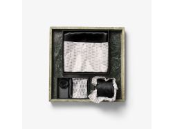 Solid Hankie & Lapel Pin (black)