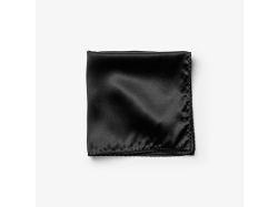 Solid Hankie & Lapel Pin (black)