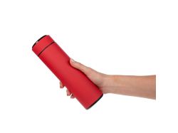 Смарт-бутылка с заменяемой батарейкой Long Therm Soft Touch, красная, без пакета
