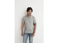 Stretch Pique Polo (grey melange)