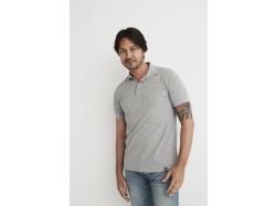 Stretch Pique Polo (grey melange)