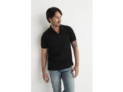 Stretch Pique Polo (black)
