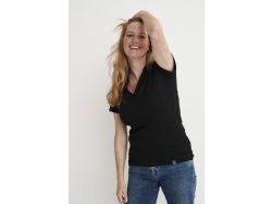 Stretch Pique Polo Woman (navy)