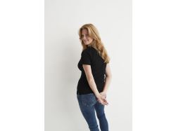 Stretch Pique Polo Woman (black)