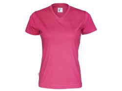 T-Shirt V-Neck Woman (cerise)