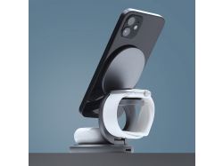Беспроводная зарядная станция 3 в 1 MagSafe Rotation QI складная, графит, Deppa