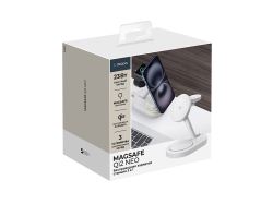 Беспроводная зарядная станция 3 в 1 MagSafe QI2 NEO, белый, Deppa