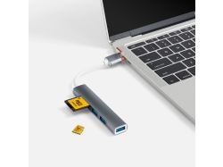 USB-хаб Slotto, серый