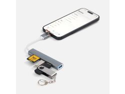 USB-хаб Slotto, серый