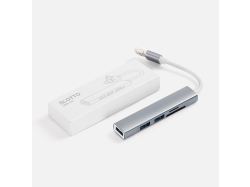 USB-хаб Slotto, серый