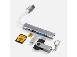 USB-хаб Slotto, серый