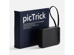 Внешний аккумулятор с пиксельным дисплеем picTrick 10000 мАч, черный