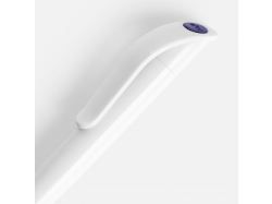 Ручка шариковая Grip, белая (молочная) с синим