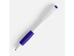 Ручка шариковая Grip, белая (молочная) с синим