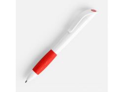Ручка шариковая Grip, белая с красным
