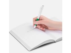 Ручка шариковая Grip, белая с зеленым