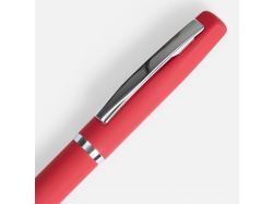 Ручка шариковая Bolt Soft Touch, красная