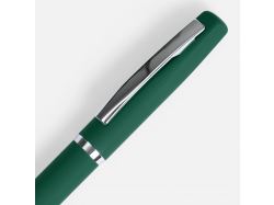 Ручка шариковая Bolt Soft Touch, зеленая