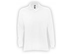 Рубашка поло мужская с длинным рукавом Star 170, белая