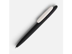 Ручка шариковая Prodir DS5 TRR-P Soft Touch, черная с белым