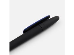 Ручка шариковая Prodir DS5 TRR-P Soft Touch, черная с синим