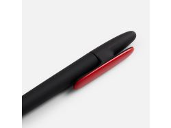 Ручка шариковая Prodir DS5 TRR-P Soft Touch, черная с красным