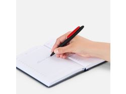 Ручка шариковая Prodir DS5 TRR-P Soft Touch, черная с красным