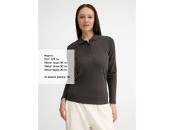 Рубашка поло женская с длинным рукавом Perfect LSL Women, черный меланж