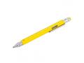 Ручка шариковая Construction, мультиинструмент, желтая