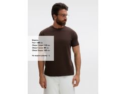 Футболка унисекс Regent 150, темно-коричневая (шоколад)