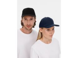 Бейсболка Long Beach, темно-синяя с белым