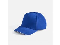 Бейсболка Long Beach, ярко-синяя с белым