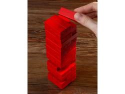 Игра «Деревянная башня мини», красная