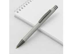 Ручка металлическая soft touch шариковая «Tender», серебристый/серый