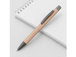 Ручка металлическая soft touch шариковая «Tender», розовое золото/серый