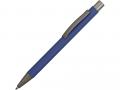Ручка металлическая soft touch шариковая «Tender», синий/серый