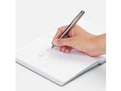 Ручка шариковая Scribo, серо-стальная