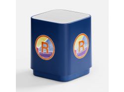 Беспроводная колонка с подсветкой гравировки Glim, синяя