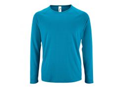 Футболка с длинным рукавом Sporty LSL Men, ярко-бирюзовая