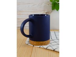 Кружка с пробковой подставкой Corky, синяя