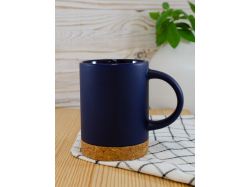 Кружка с пробковой подставкой Corky, синяя
