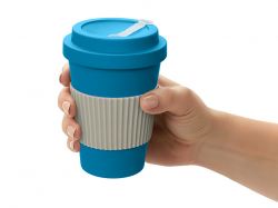 Термокружка "Muffin" из натуральных волокон, голубой